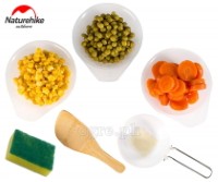 NH15T203-G 5-pc Outdoor Cookware Set with 6 pcs Kitchen Utensils