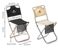 NH18M001-Z Folding Mini Stool with Back Rest