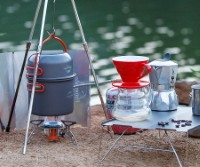 NH18T018-G 4-pc Outdoor Cookware Set (with 6pcs Kitchen Utensils (Upgraded Version)
