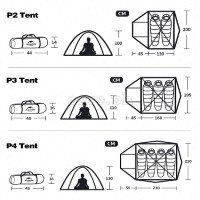 NH18Z033-P P Series Classic 3-Person Tent