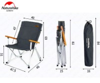 NH19JJ004 Aluminum Folding Chair with Arm Rest