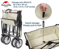 NH19PJ001 Collapsible Four-wheel Utility Push Cart / Trolley