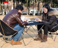 NH20JJ020-L Folding Mini Table ~ Aluminum Frame / Oxford Table Top (Large 75 x 55 x 52cm)