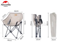 NH20JJ022 Aluminum Folding Half Moon Chair (100kg/220lbs Max Load)