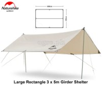 NH20TM006-LR Girder Shelter / Sun Shade Tarp with 2 Poles (Large Rectangle 3x5m)
