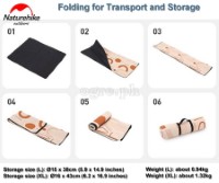 NH21FCD01 Water-Resistant Outdoor Camping / Picnic Mat ~ Large 210cm (6.8ft) x 240cm (7.8ft)