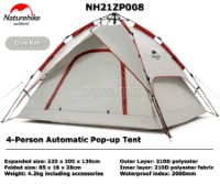 NH21ZP008-4P 4-Person Automatic Pop-up Tent