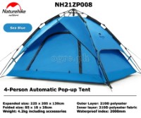 NH21ZP008-4P 4-Person Automatic Pop-up Tent