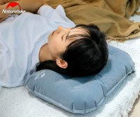 NH21ZT002 Foldable Inflatable Flock Texture Travel Pillow