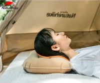 NH21ZT002 Foldable Inflatable Flock Texture Travel Pillow
