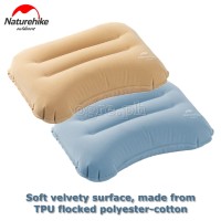 NH21ZT002 Foldable Inflatable Flock Texture Travel Pillow