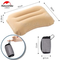 NH21ZT002 Foldable Inflatable Flock Texture Travel Pillow