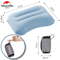 NH21ZT002 Foldable Inflatable Flock Texture Travel Pillow
