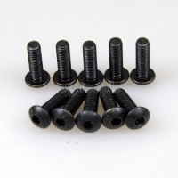 BCB-ALRH10 10 pcs Black Alloy Button Head Hex Bolts for Bike Bottle Cage
