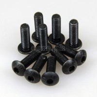 BCB-ALRH10 10 pcs Black Alloy Button Head Hex Bolts for Bike Bottle Cage