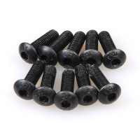 BCB-ALRH10 10 pcs Black Alloy Button Head Hex Bolts for Bike Bottle Cage
