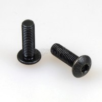 BCB-ALRH2 2 pcs Black Alloy Button Head Hex Bolts for Bike Bottle Cage
