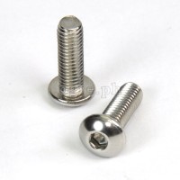 BCB-SSRH2 2 pcs Stainless Steel Button Head Hex Bolts for Bike Bottle Cage