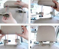 HBH-01 Universal Bag Hanger Hooks (Headrest Mount) Set of 2pcs