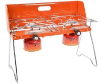 OTGS-202 Portable 2-Burner Butane Stove with Folding Lid and Stand