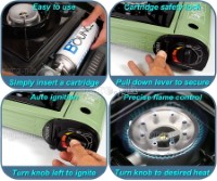 OTGS-268 Portable 2-Burner Butane Gas Stove with Free Storage Bag