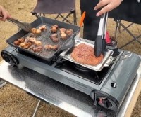 OTGS-268 Portable 2-Burner Butane Gas Stove with Free Storage Bag