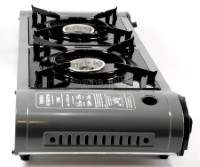 OTGS-268 Portable 2-Burner Butane Gas Stove with Free Storage Bag