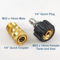 PWQ-05 M22 x 1/4 Quick Connect Coupler Set