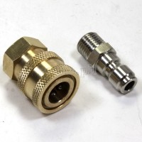 PWQ-01BS 1/4” Quick Connect Coupler Set (Brass/Stainless)