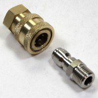 PWQ-01BS 1/4” Quick Connect Coupler Set (Brass/Stainless)