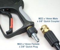 PWQ-03 M22 x 3/8 Pressure Washer Quick Connect Coupler Set A