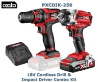 PXCDIK-250 18V Cordless Drill & Impact Driver Combo Kit (Refurbished Australian Surplus)