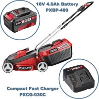 PXCLMK-1418 Cordless Brushless Lawn Mower Kit (with 4A Battery and Compact Fast Charger) (Unused Australian Surplus)