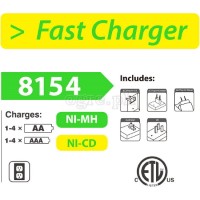 8154 Fast Charger for AA/AAA Ni-MH/Ni-Cd Rechargeable Batteries