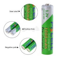 AAA1000 Pre-Charged 1.2V AAA 1000mAh Ni-MH Rechargeable Battery 2-Pack / 4-Pack