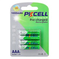 AAA1000 Pre-Charged 1.2V AAA 1000mAh Ni-MH Rechargeable Battery 2-Pack / 4-Pack