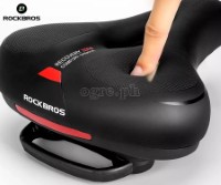 AQ-6090 Wide Rainproof Bike Saddle with High Density Memory Foam and Reflector Band
