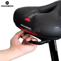 AQ-6090 Wide Rainproof Bike Saddle with High Density Memory Foam and Reflector Band