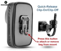 B31-BK Waterproof 360° Bike Handlebar Bag with 6.0 Inch TouchScreen Phone Case