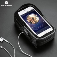 B31-BK Waterproof 360° Bike Handlebar Bag with 6.0 Inch TouchScreen Phone Case