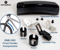 DNB-1001 Universal Front and Rear Retractable Mudguard Set with LED Tail Light