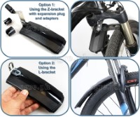 DNB-1001 Universal Front and Rear Retractable Mudguard Set with LED Tail Light