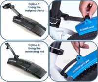 DNB-1001 Universal Front and Rear Retractable Mudguard Set with LED Tail Light