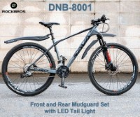 DNB-8001 Universal Front and Rear MTB Mudguard Set with LED Tail Light