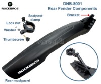 DNB-8001 Universal Front and Rear MTB Mudguard Set with LED Tail Light