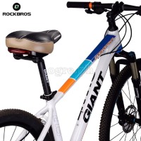 FU-3300L Wide Rainproof Bike Saddle with High Density Memory Foam and Built-In Tail Light