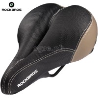 FU-3300L Wide Rainproof Bike Saddle with High Density Memory Foam and Built-In Tail Light