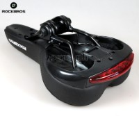 FU-5700L Rainproof Bike Saddle with High Density Memory Foam and Built-In Tail Light