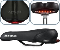 FU-5700L Rainproof Bike Saddle with High Density Memory Foam and Built-In Tail Light