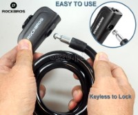 RKS515 Key Type Anti-Theft Cable Lock 1.1m with Mounting Bracket